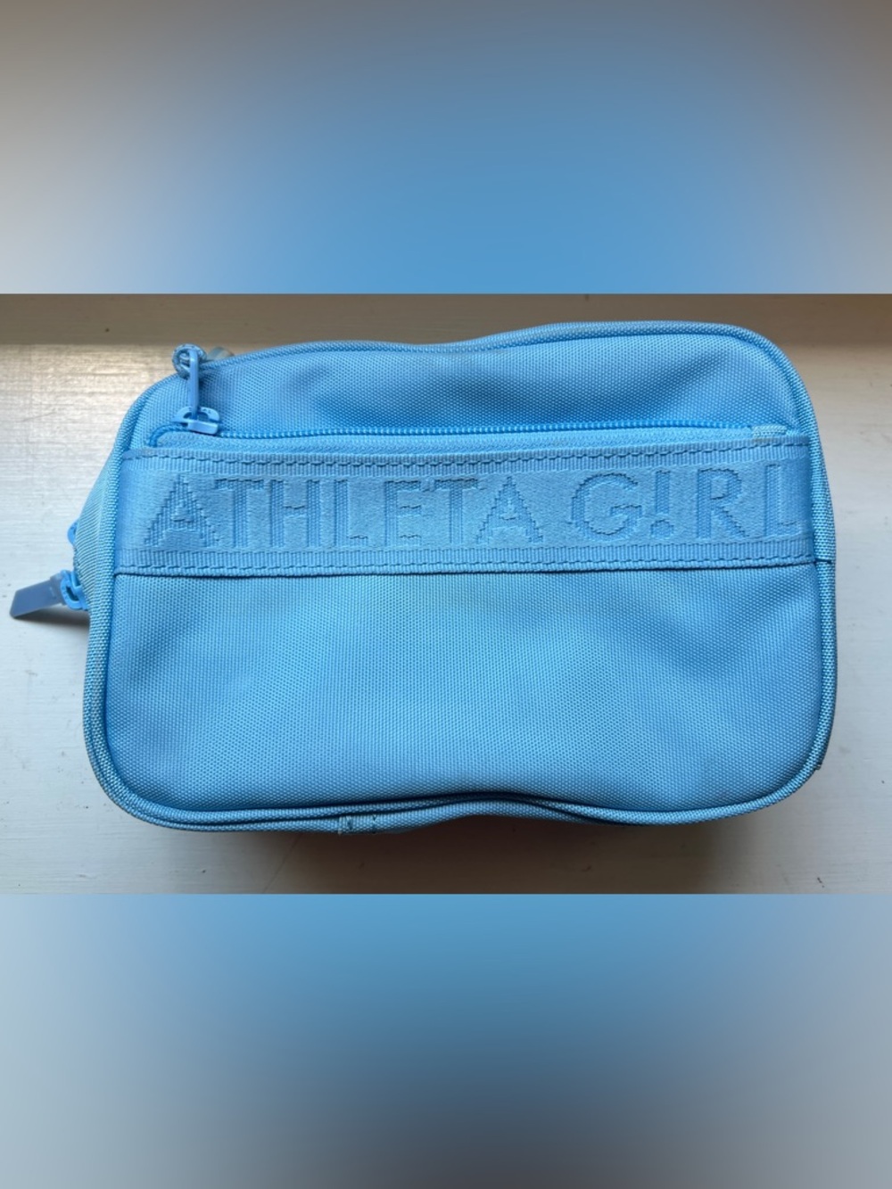 Athleta Girl Small Tote Cosmetic Travel Bag Blue